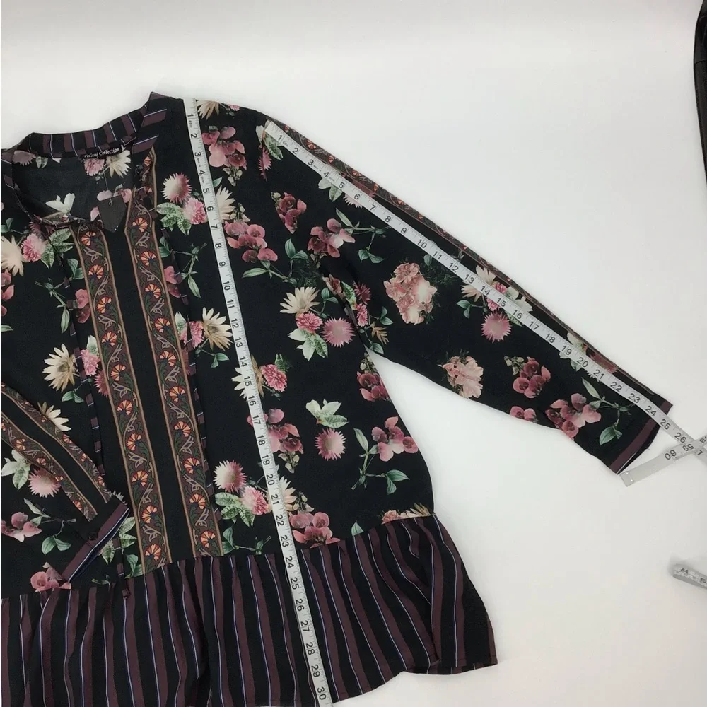 Tolani Collection Ruffled Hem Floral Print Tunic - Picture 13 of 14